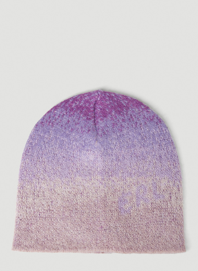 Shop Erl Gradient Beanie Hat In Purple
