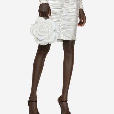 Dolce & Gabbana Resin Rose-design Dolce Box Bag In White