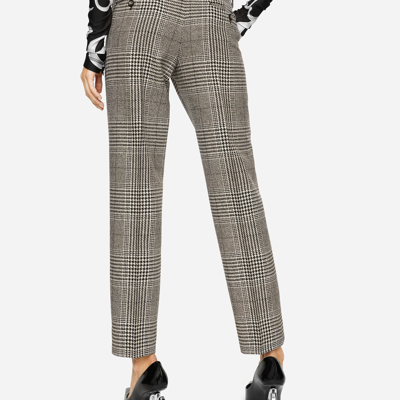 Dolce & Gabbana Low-rise Glen Plaid Pants In Multicolor
