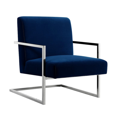 Shop Nicole Miller Frankie Accent Chair In Blue