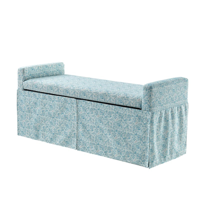Shop Shabby Chic Xitlali Storage Bench In Blue