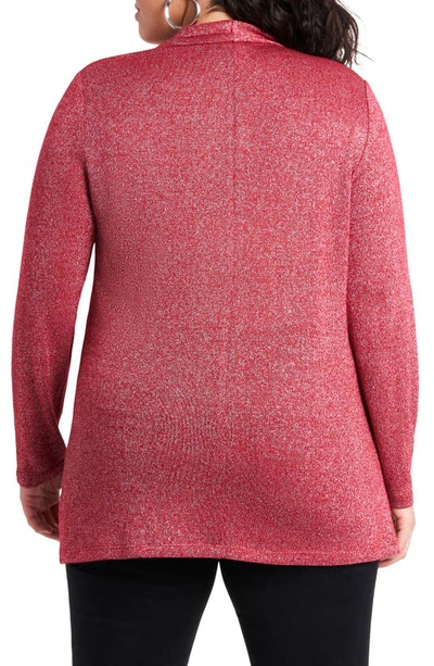 Shop 1.state Sparkle Knit Cross Front Top In Vibrant Red