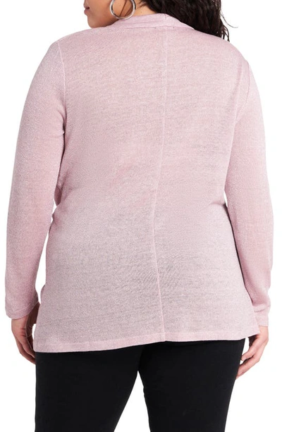 Shop 1.state Sparkle Knit Cross Front Top In Luminous Blush