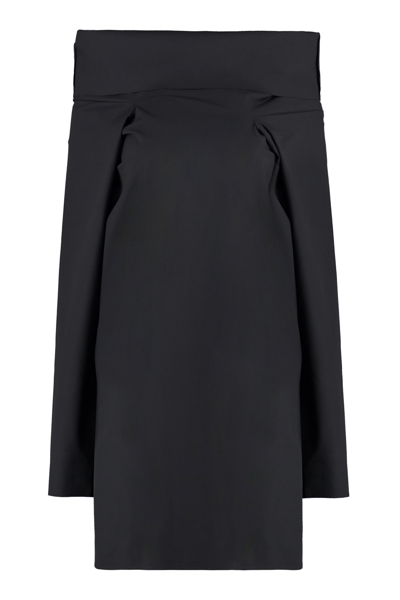 Shop Mm6 Maison Margiela Off-the-shoulder Dress In Black