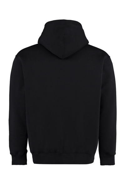 Shop Aspesi Logo Detail Cotton Sweatshirt In Black