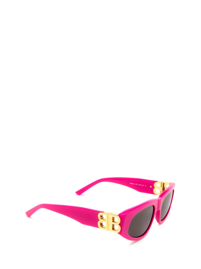 Shop Balenciaga Bb0095s Pink Sunglasses