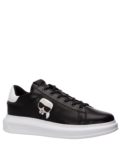 Shop Karl Lagerfeld Kapri K/ikonik Leather Sneakers In Black