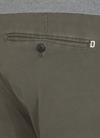 Shop Dondup Cotton Trousers In Fango