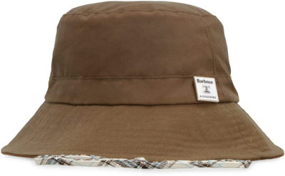 Shop Barbour By Alexachung - Ghillie Wax Bucket Hat In Brown