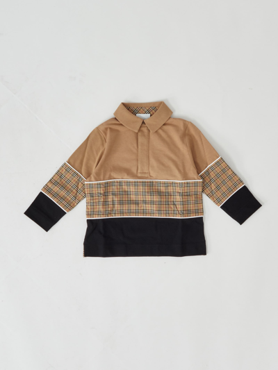 Shop Burberry Gerry Polo Polo In Beige