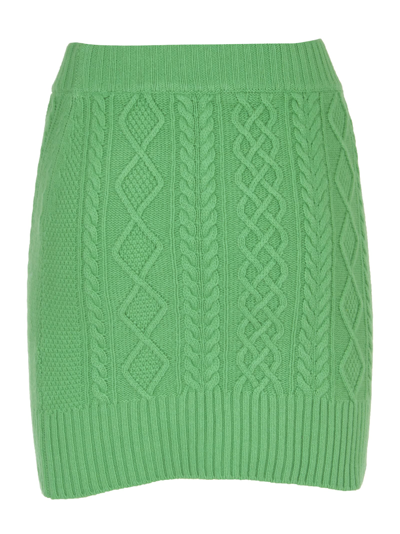 Shop Eleonora Gottardi Green Cachemire Skirt