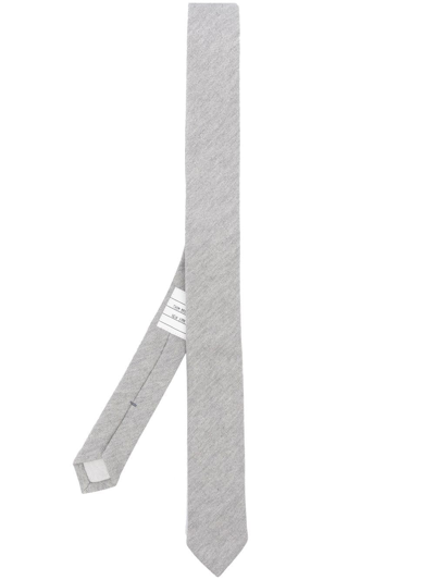 Shop Thom Browne Classic Piqué-weave Tie In Grey