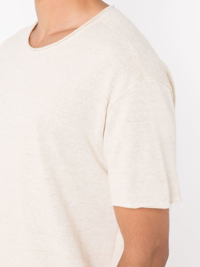 Shop Osklen Melange-effect Short-sleeved T-shirt In Neutrals