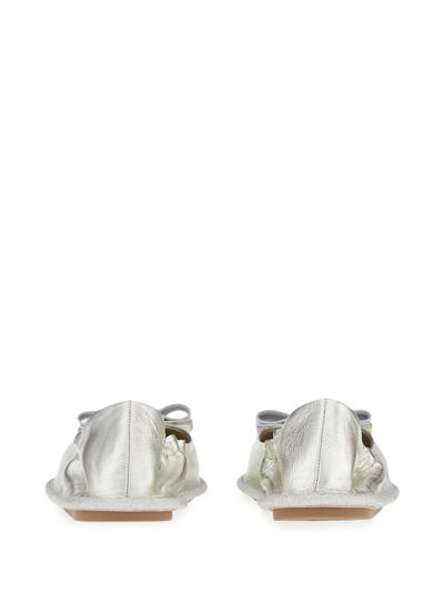Ferragamo Nomadic Stories Ballet Flat In Silver