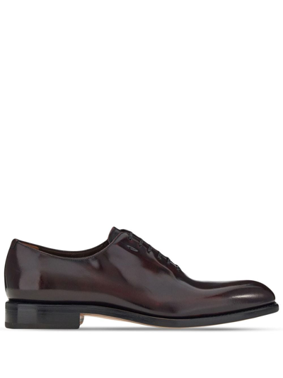 Shop Ferragamo Plain-toe Oxford Shoes In Red