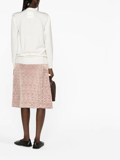 Jil Sander Crew-neck Wool Jumper In White