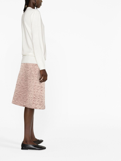 Jil Sander Crew-neck Wool Jumper In White