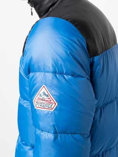 Shop Pyrenex Padded High-shine Jacket In Blue