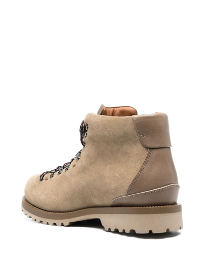 Shop Buttero Leather Trekking Boots In Neutrals