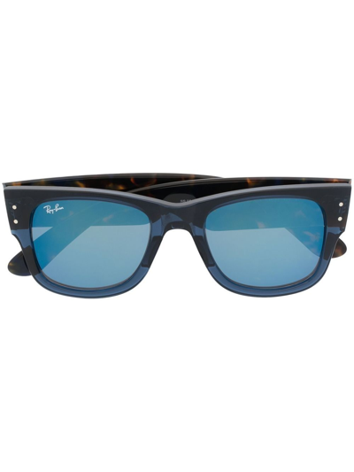 Shop Ray Ban Mega Wayfarer-frame Sunglasses In Blue