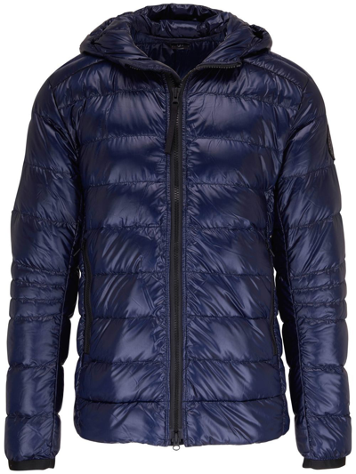 Shop Canada Goose Padded Zip-up Coat In Blue