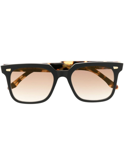 Shop Cutler And Gross Tortoiseshell-print Sunglasses In Brown