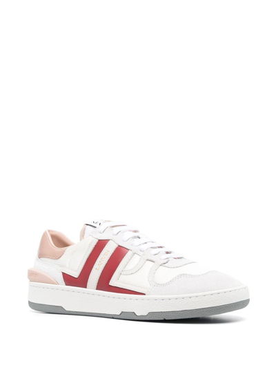 Shop Lanvin Panelled Low-top Sneakers In Pink