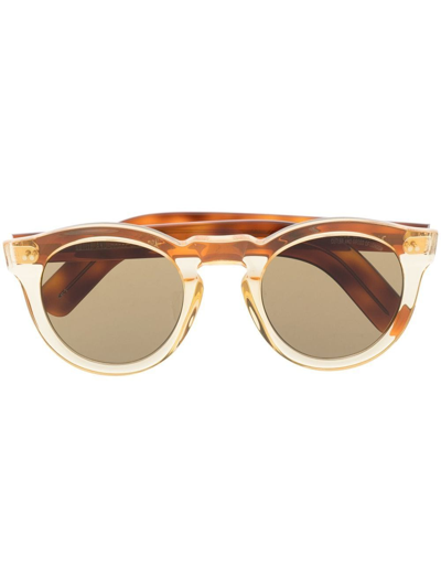 Shop Cutler And Gross Transparent-frame Sunglasses In Brown