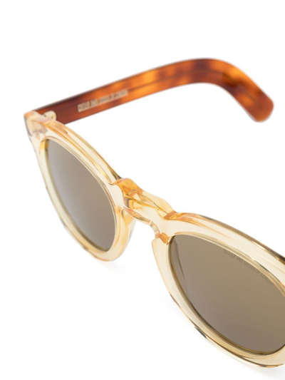 Shop Cutler And Gross Transparent-frame Sunglasses In Brown