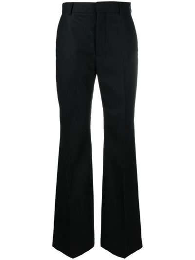 Shop Ami Alexandre Mattiussi Flared Tailored Trousers In Black