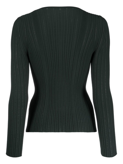Shop Aeron Finesse Long-sleeve Knitted Top In Green