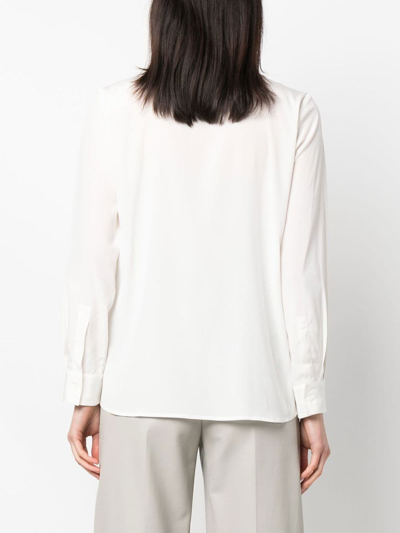 Shop Peserico Long-sleeve Dress Shirt In White