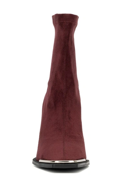 Torgeis Katya Block Heel Bootie In Burgundy