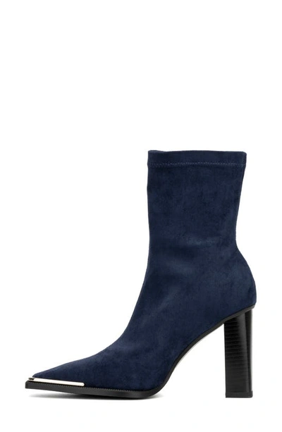 Torgeis Katya Block Heel Bootie In Navy