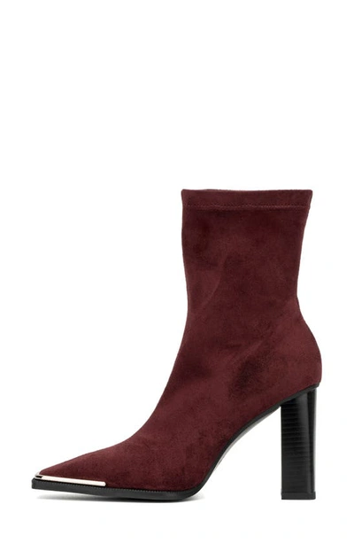 Torgeis Katya Block Heel Bootie In Burgundy