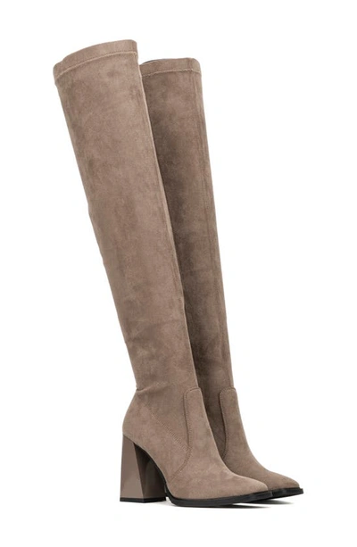 Shop Torgeis Sasha Over-the-knee Boot In Taupe