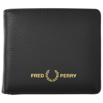 Shop Fred Perry Scotch Grain Wallet Black