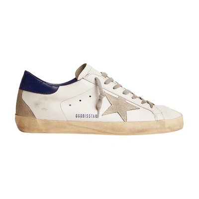 Shop Golden Goose Super-star Sneakers In White Ice Night Blue