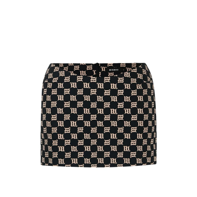 Shop Misbhv Monogram Print Mini Skirt - Women's - Polyamide/spandex/elastane/polyester In Black
