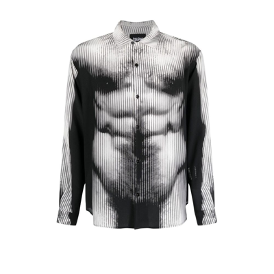 Shop Y/project X Jean Paul Gaultier Black Body Morph Silk Shirt