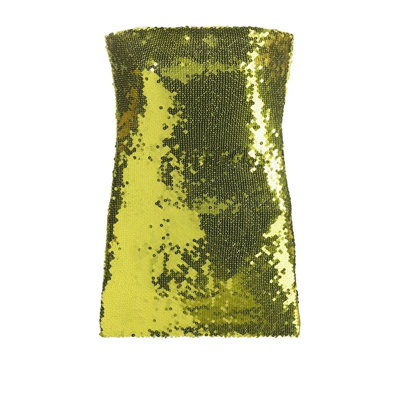Shop The Andamane Green Giselle Sequinned Mini Dress