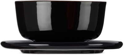 Clément Boutillon Black Ceramic Cup & Saucer In Black