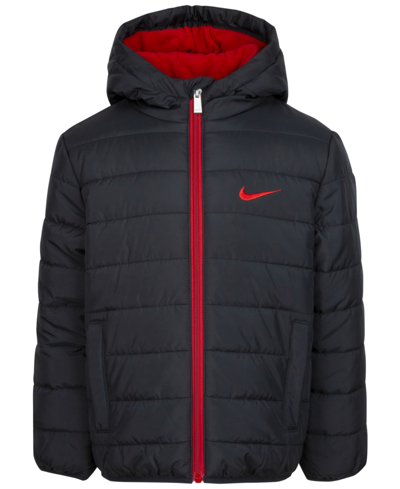 Shop Nike Little Boys Essential Padded Jacket In Black