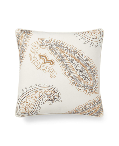 Shop Lauren Ralph Lauren Jackson Embroidery Decorative Pillow, 18" X 18" Bedding In Classic Cream Multi