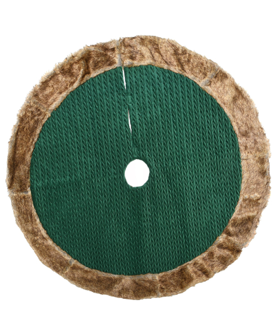 Shop National Tree Company 52" Rural Homestead Collection Quilted Tree Skirt In Green