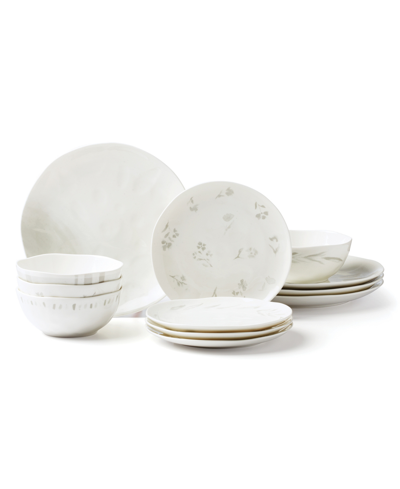 Lenox Oyster Bay Dinnerware Set, 12 Piece In White