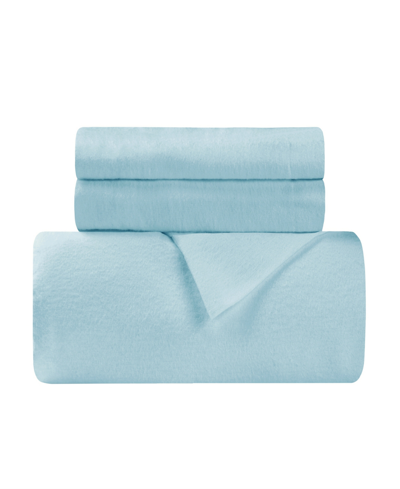 Superior Solid 3-piece Duvet Cover Set, Full/queen In Light Blue
