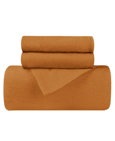 Superior Solid 3-piece Duvet Cover Set, Full/queen In Pumpkin