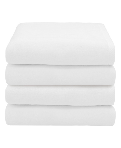 Linum Home Ediree Turkish Cotton 4 Piece Bath Towel Set In White