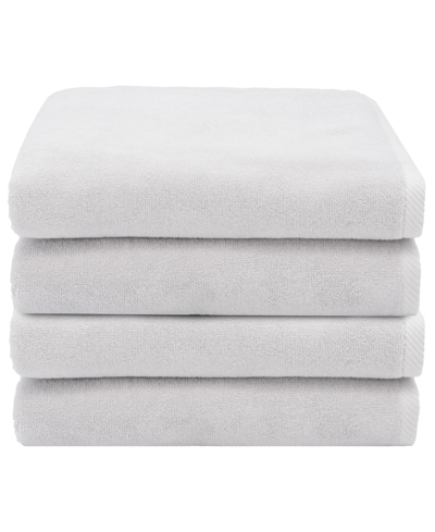 Linum Home Textiles Ediree 4 Piece Turkish Cotton Bath Towel Set Bedding In Silver-tone